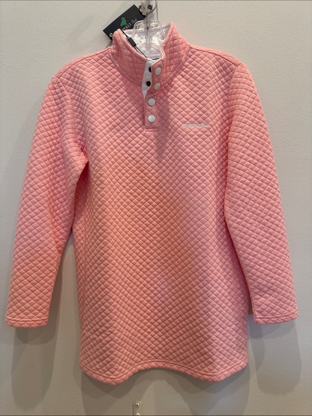 NWT Properly Tied Girls Social Pullover Light Pink Size YL (14/16)